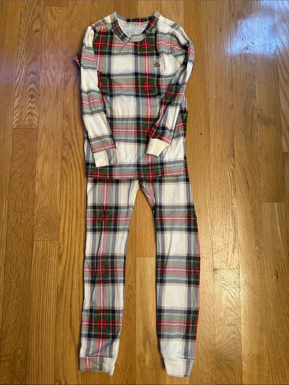 GAP Plaid Long-Sleeve Kids Pajama Set - Red, Green, Cream, Gray